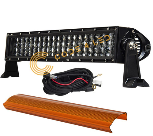 20" 4 row LED Light Bar with Amber Cover