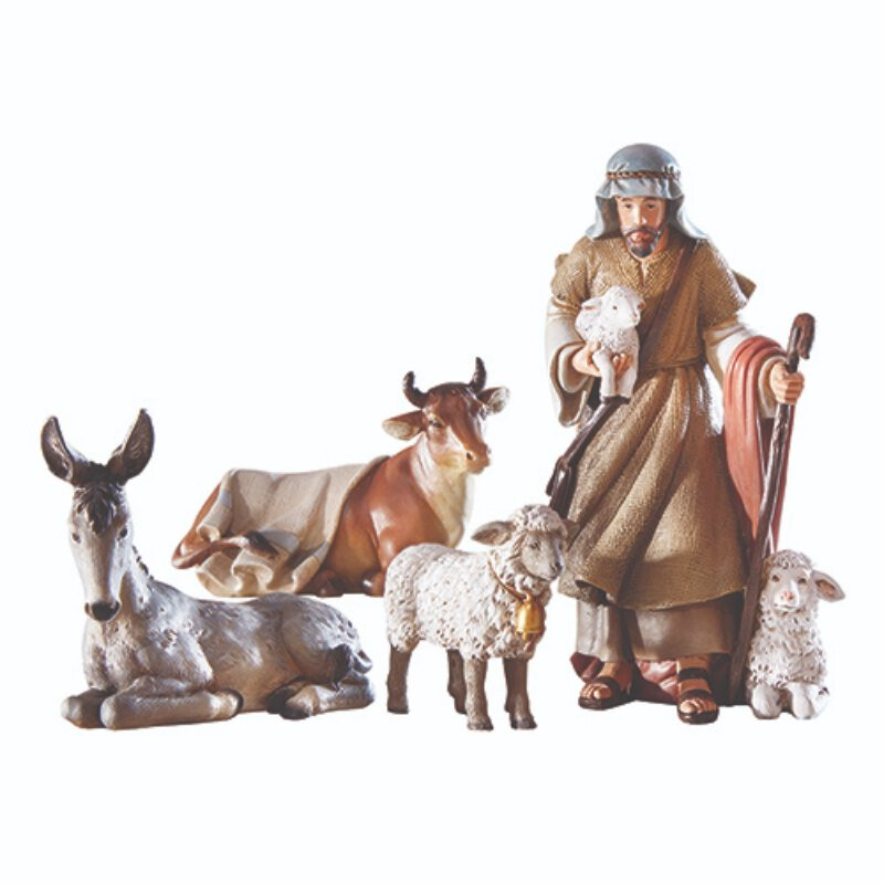 Nativity Shepherd and Animals - Bethlehem Nights Collection