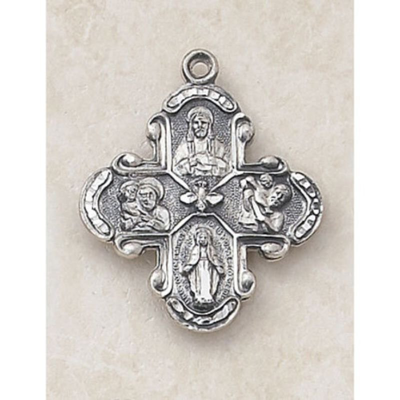 Creed Four Way Medal - in Sterling Silver - [Consumer]Catholic