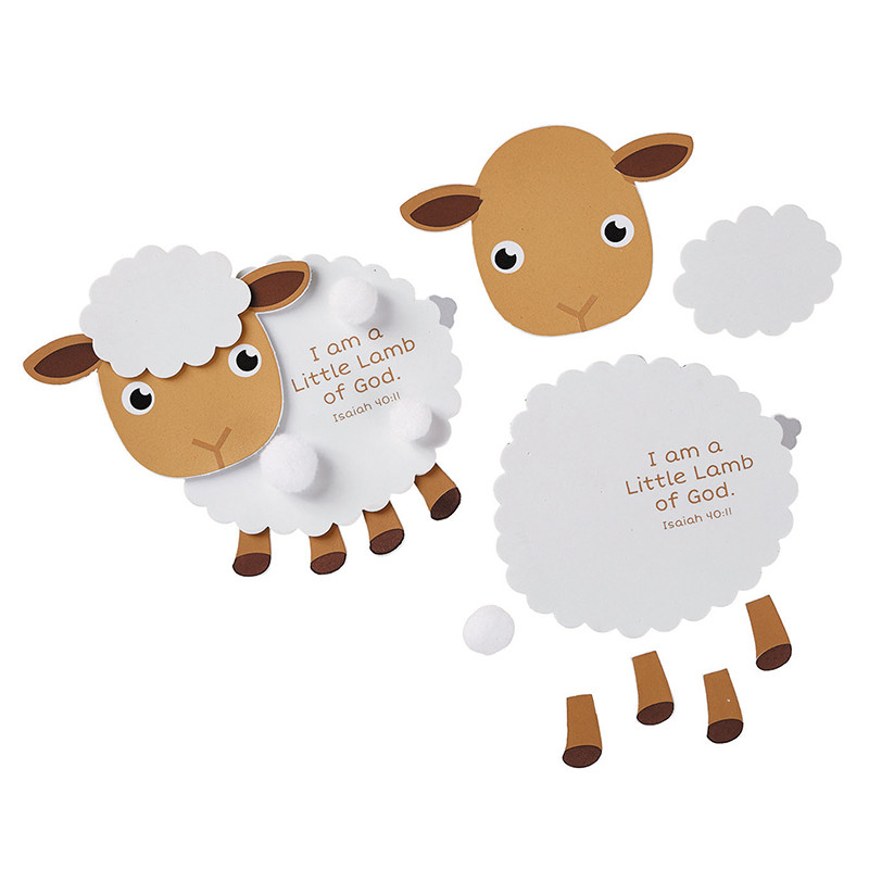 Little Lamb of God Foam Craft Kits 24 kits/pk [Consumer]Catholic