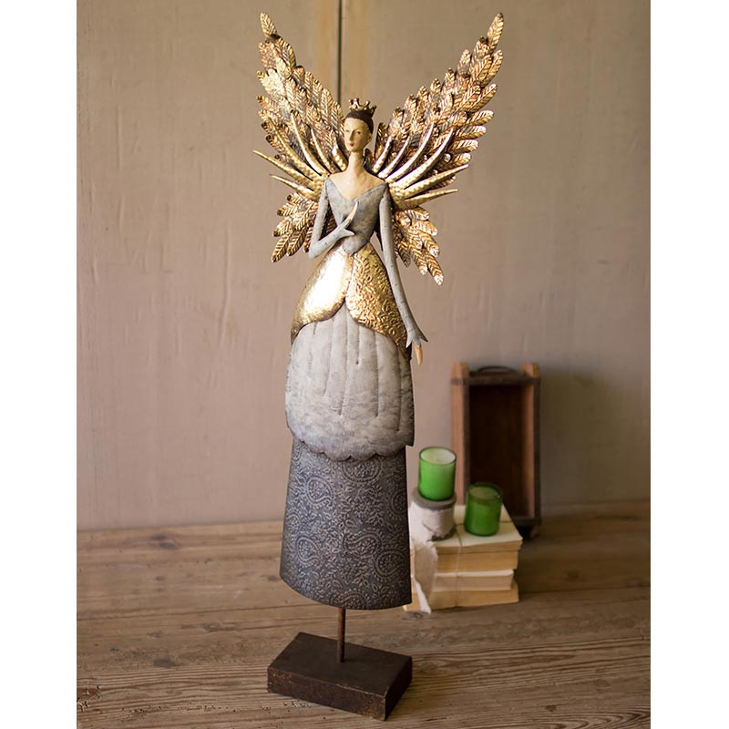 Painted Metal Angel Figurine [Consumer]Catholic Gifts & More