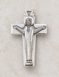 Creed Scapular Crucifix Pendant - Sterling Silver