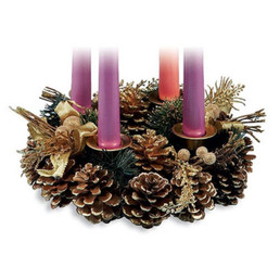 Star Advent Wreath - with Removable Baby Jesus - Catholic Gifts