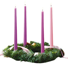 Evergreen Advent Wreaths - 4/pk