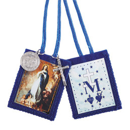 Immaculate Conception Scapulars with Medals - 12/pk