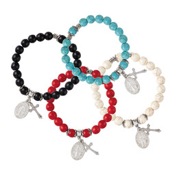 Miraculous Medal Bracelet Assortment (4 Asst) - 12/pk