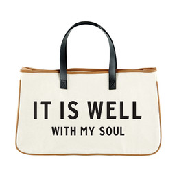 It is Well with My Soul - Large Canvas Tote Bag