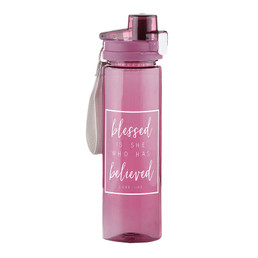 Blessed is She Who Has Believed Water Bottle - 4/pk