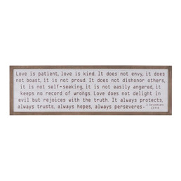 Love Is Patient Wall Plaque Love Is Patient Wall Plaque