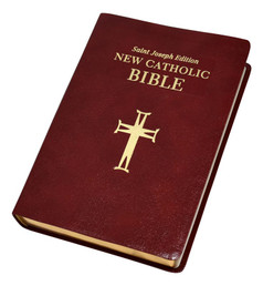 Large Print Catholic Bible - in Burgundy Leather