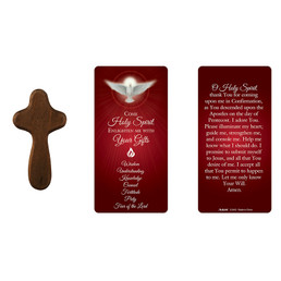 Come Holy Spirit Confirmation Hand-Held Prayer Cross with Card - 12/pk