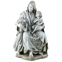 Jesus with the Children Garden Statue
