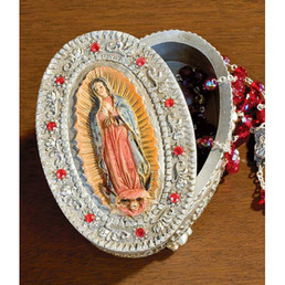 Our Lady of Guadalupe - Jeweled Rosary Box