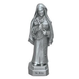 Saint Rita Pewter Statuette