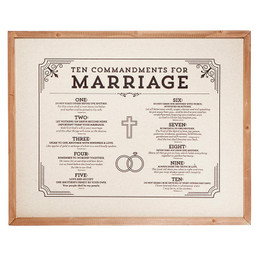 Ten Commandments for Marriage Plaque