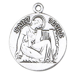 Saint Cecile Patron Saint Medal