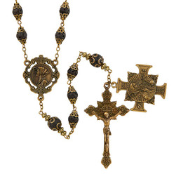 Vintage Rosary - Saint Benedict