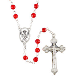 Fire Polished Confirmation Rosary