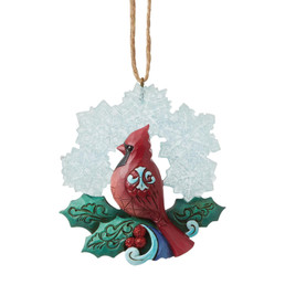 Jim Shore Wonderland Cardinal Snowflake Ornament