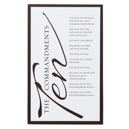 Ten Commandments Prayer Plaque