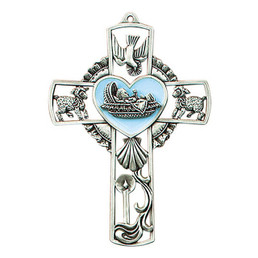 Baby Boy Wall Cross - Blue