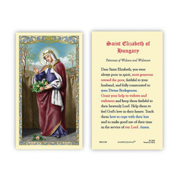 Saint Elizabeth of Hungary Laminated Holy Cards Saint Elizabeth of Hungary Laminated Holy Cards