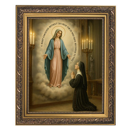 Miraculous Medal Vision Framed Print