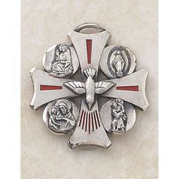 Creed Four-Way Maltese Medal - in Sterling Silver