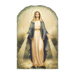 Our Lady of Grace - Arched Tile Plaque