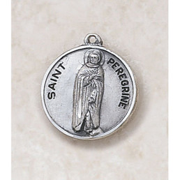Saint Peregrine Medal - in Sterling Silver