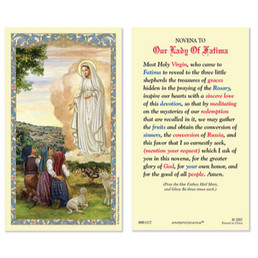 Our Lady of Fatima/Novena - Holy Cards 25/pkg