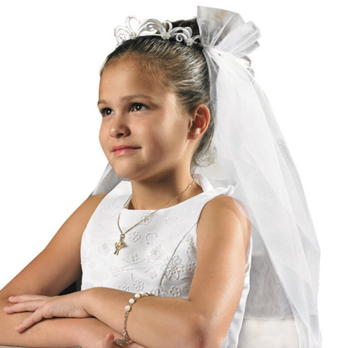 Elegant Tiara First Communion Veil