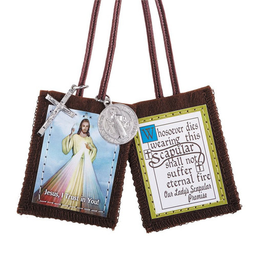 The Divine Mercy Scapulars with Medals - 12/pk