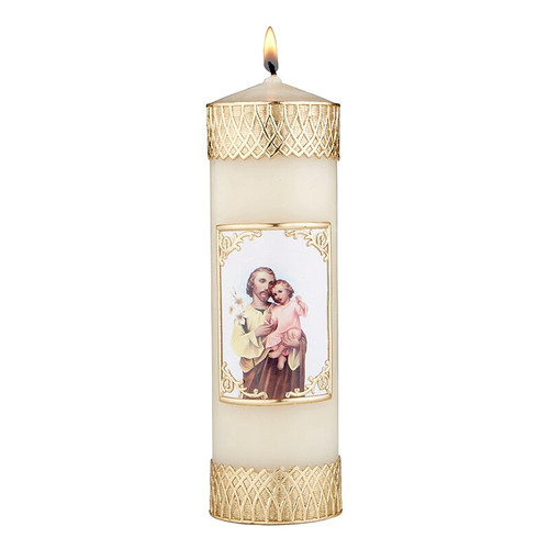 Saint Joseph and Christ Child Devotional Candle