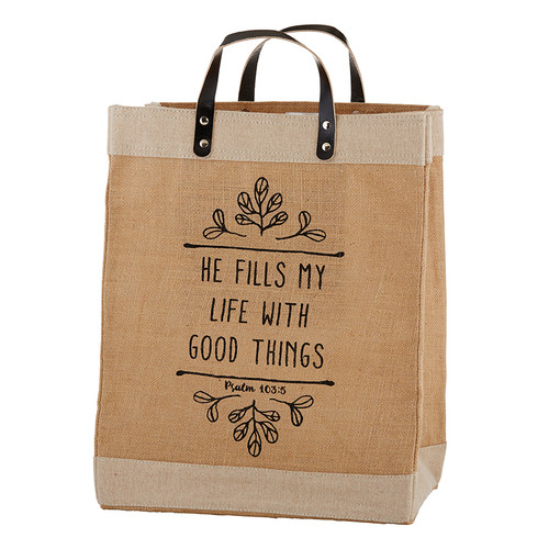 He Fills My Life with Good Things - Market Tote Bag