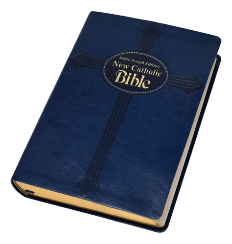 Large Print Catholic Bible - in Blue