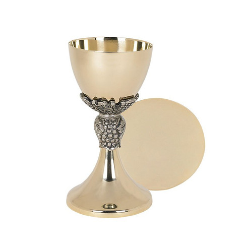 Grapes and Leaves Chalice & Paten Set