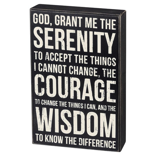 Serenity Prayer Block Sign