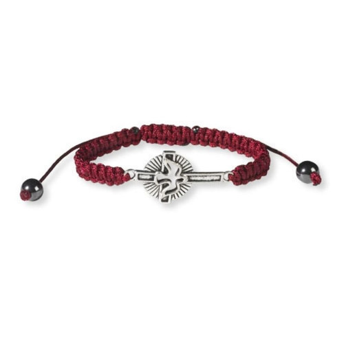 Holy Spirit Cross Corded Bracelets - 12/pk