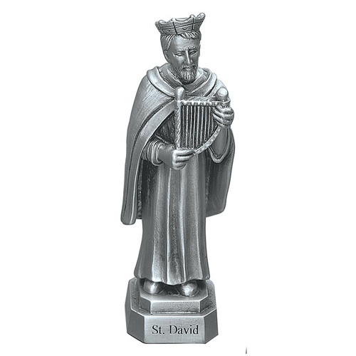 Saint David Pewter Statuette