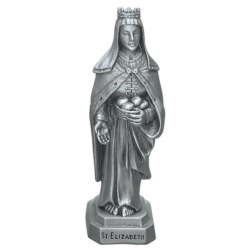 Saint Elizabeth of Hungary Pewter Statuette