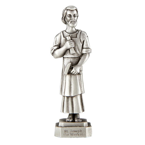 St Joseph the Worker Pewter Statuette
