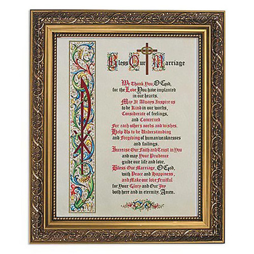 Bless Our Marriage  Framed Print Under Glass