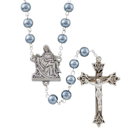 Gray Pieta Rosary