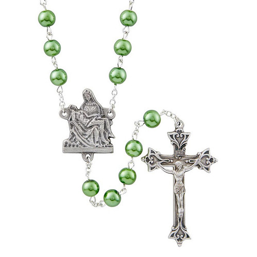 Emerald Pieta Rosary