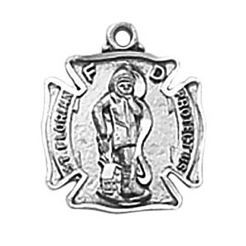Saint Florian Sterling Medal and Chain