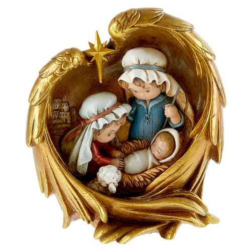 Children's Nativity with Gold Wings