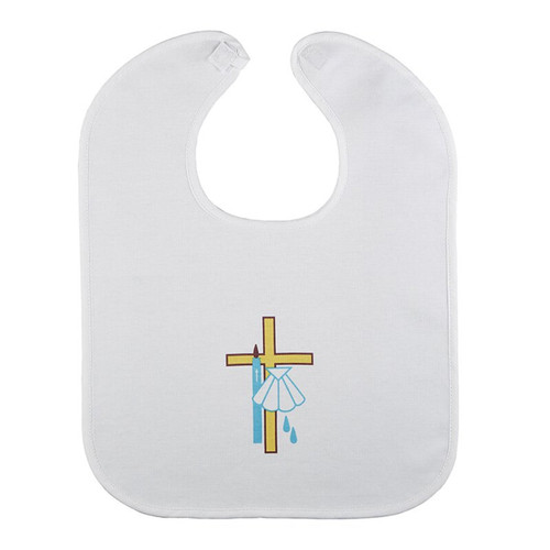 Cross with Shell Baptismal Bibs