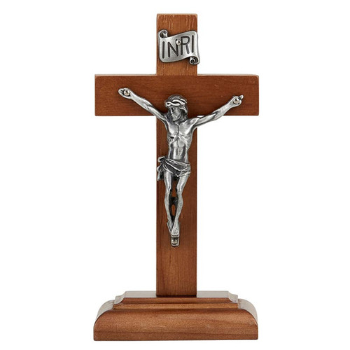 Standing Crucifix - Antique Pewter Finish