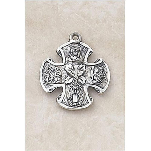 Maltese Four Way Medal In Sterling Silver
